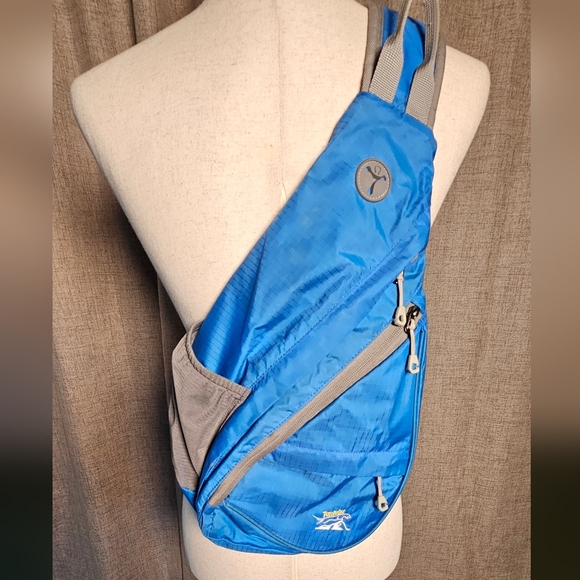 Blue and Gray Sling Bag Backpack by Tanluhu - Picture 2 of 8